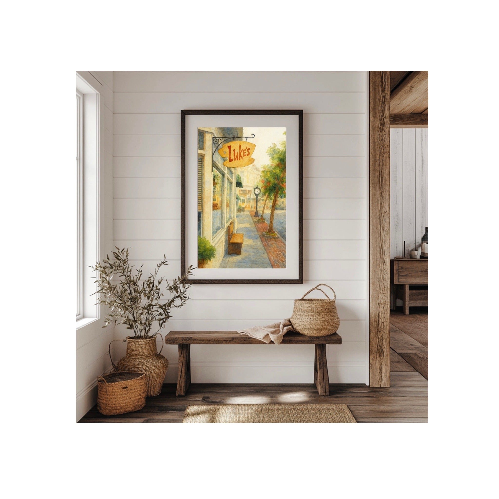 Luke's Diner Watercolor Art Print
