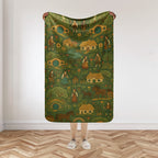 TheShireNeighborhood Folk-Art Sherpa Blanket
