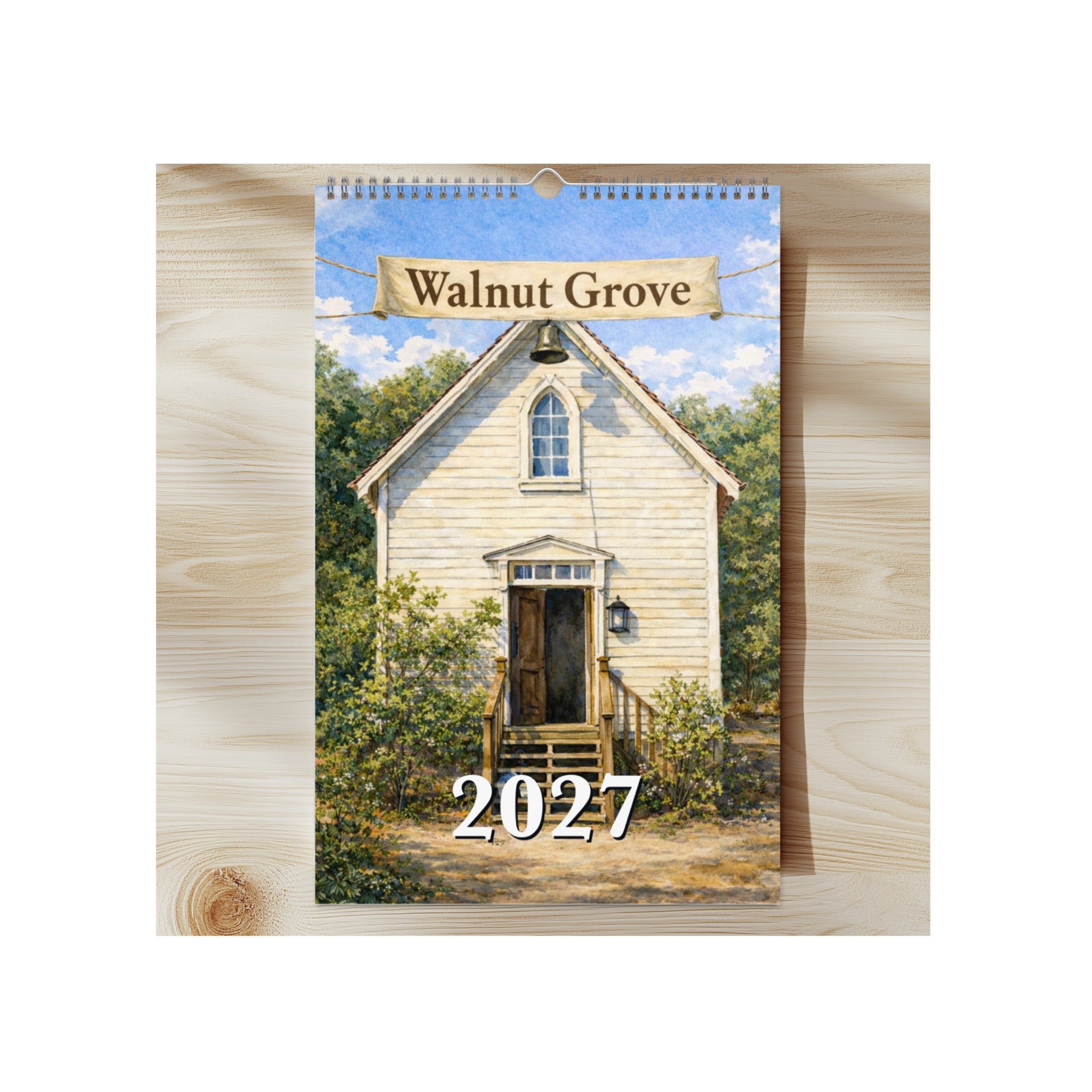 Walnut Grover 2027 Wall Calendar Little House on the Prairie Art Printed