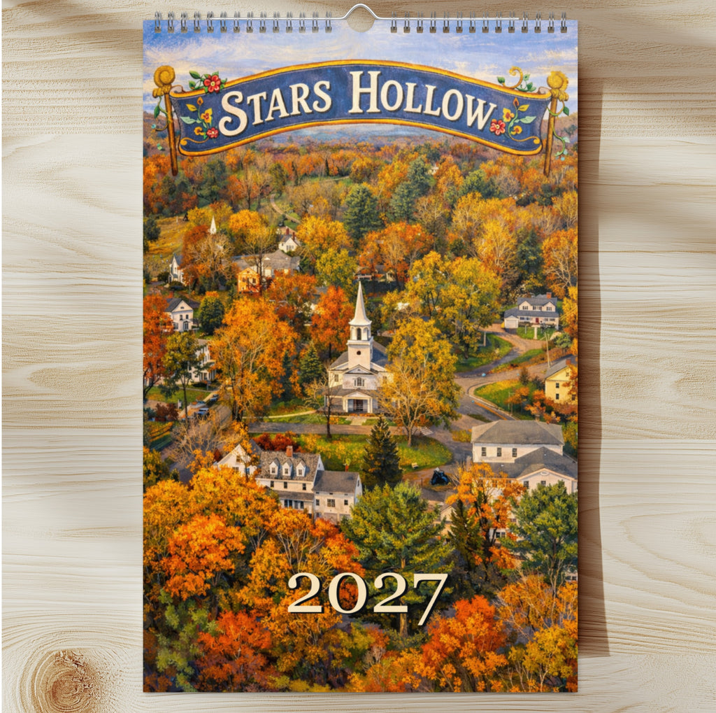 Stars Hollow 2027 Calendar Watercolor Painting Art Printed