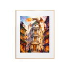 Wizard Bank Art Print Fantasy World Watercolor Painting Dragon Artwork Book Gallery Wall Decor