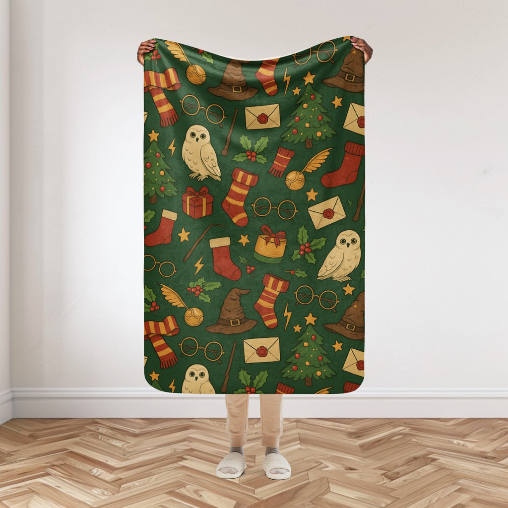 A Wizard's Christmas Soft Sherpa Blanket