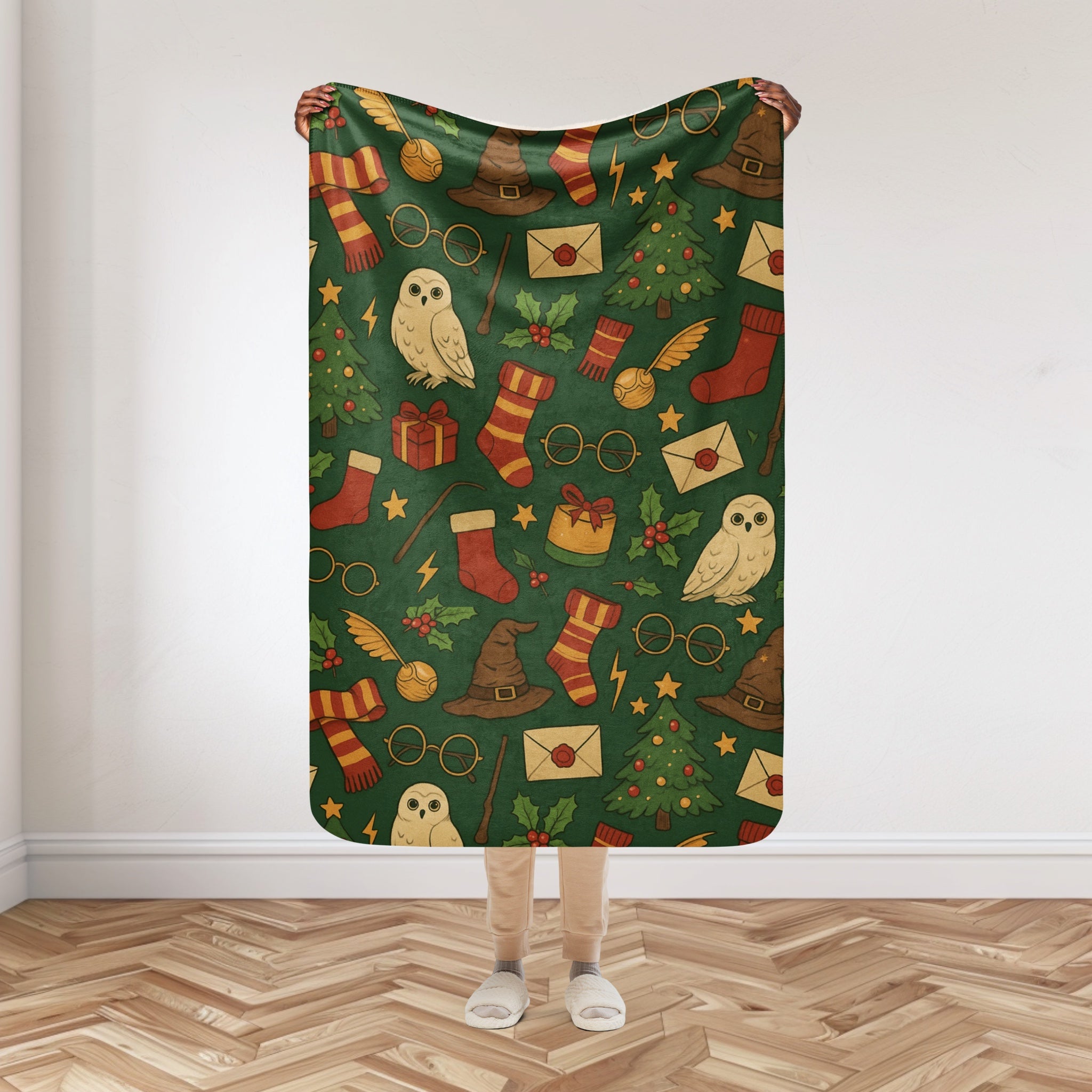 A Wizard's Christmas Soft Sherpa Blanket