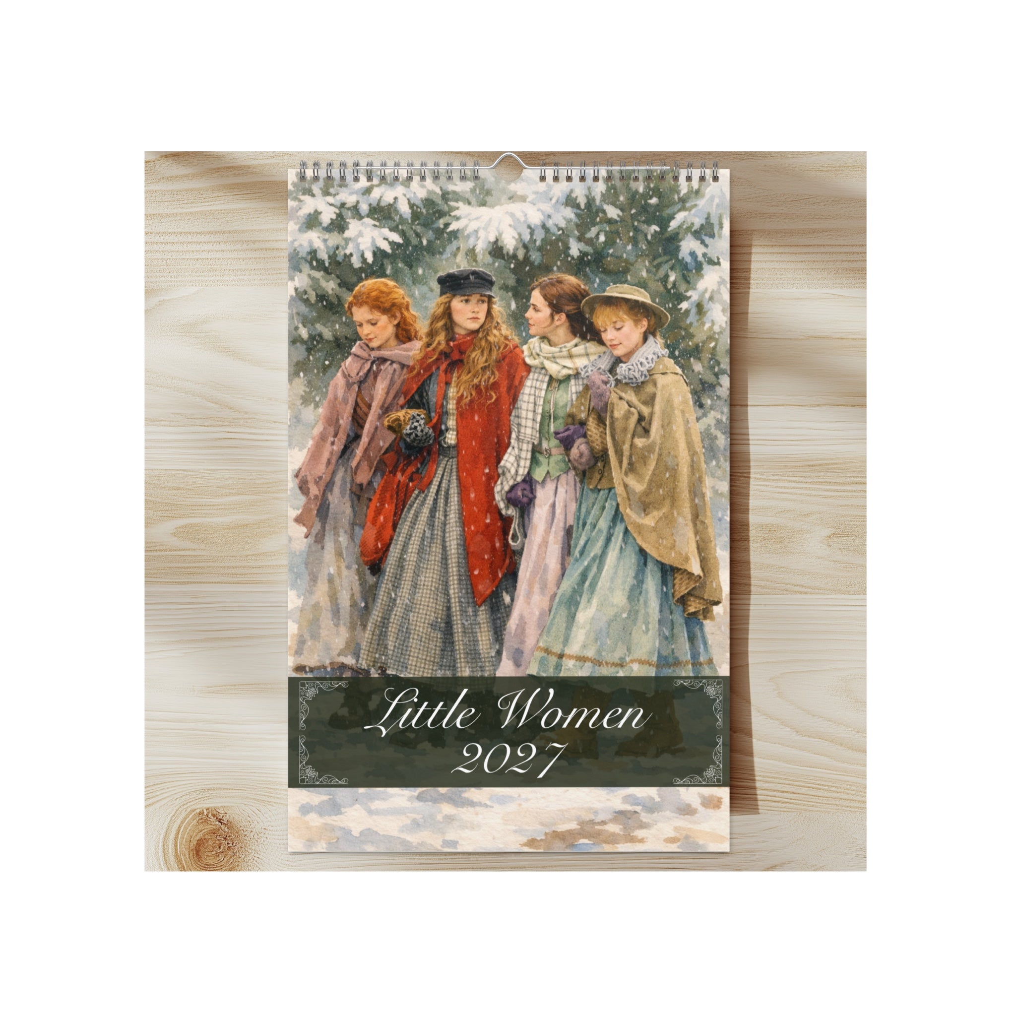 Little Women New 2027 Watercolor Art Wall Calendar