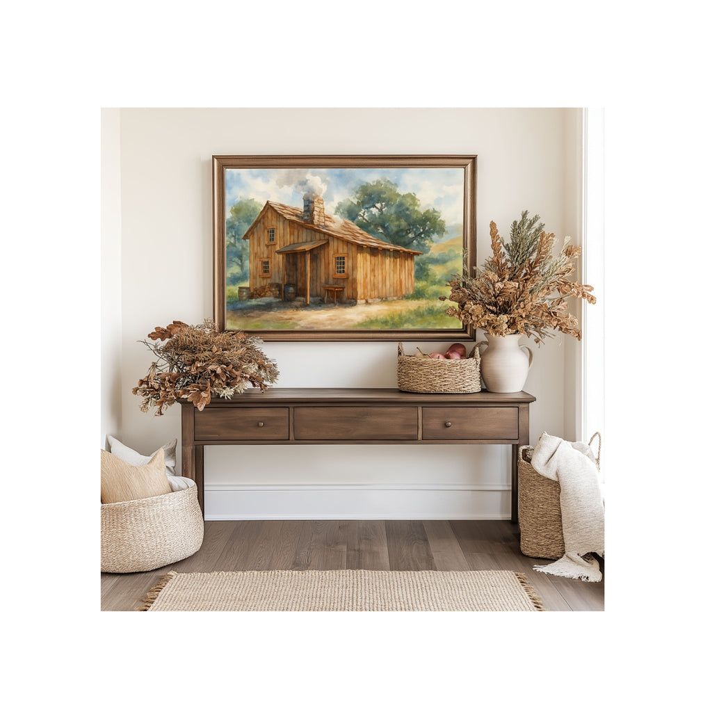 The Ingall's Home Art Print Walnut Grove Watercolor Painting Bookish Wall Decor Little House