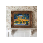 Christmas in Stars Hollow at Lorelai's House Watercolor Art Print
