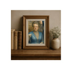 Violet Crawley Portrait Art Print Downton Abbey Watercolor Painting