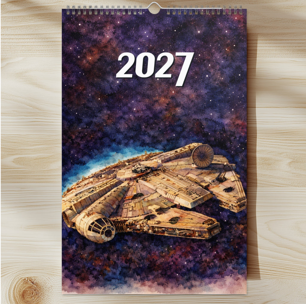 A Galaxy Far Far Away 2027 Watercolor Art Wall Calendar