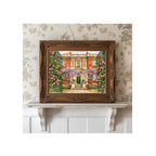 Wisteria House Art Print Regency Era Watercolor Painting Book Gallery Wall Decor