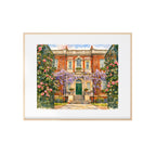 Wisteria House Art Print Regency Era Watercolor Painting Book Gallery Wall Decor