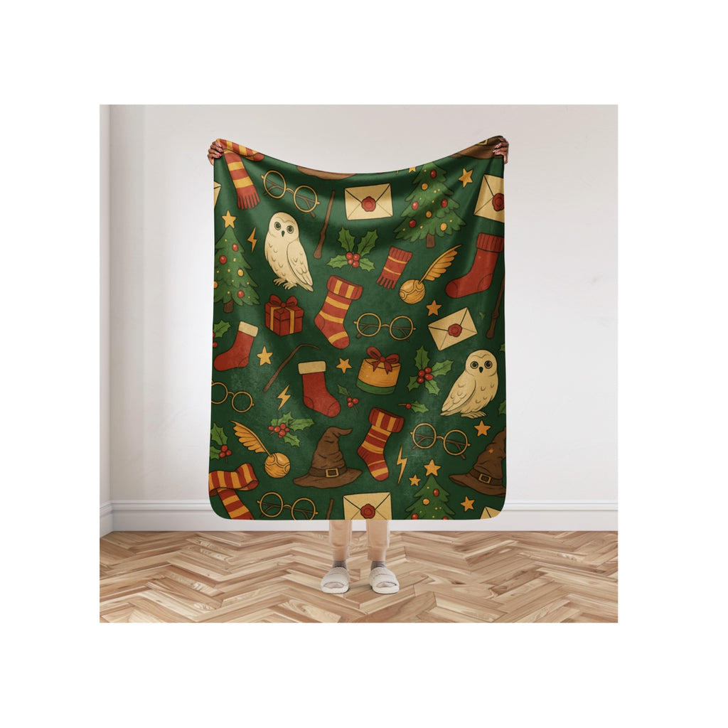 A Wizard's Christmas Soft Sherpa Blanket