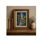 Lothlorien Art Print Elven Enchanted Forest Watercolor Painting Fantasy Book Artwork