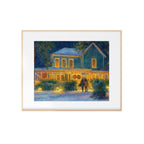 Christmas in Stars Hollow at Lorelai's House Watercolor Art Print