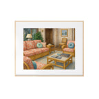 Golden Girl's Art Print Blanche's Living Room Watercolor Painting