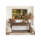 Wizard Visit Art Print Friendship Watercolor Painting Fantasy Book Gallery Wall Decor