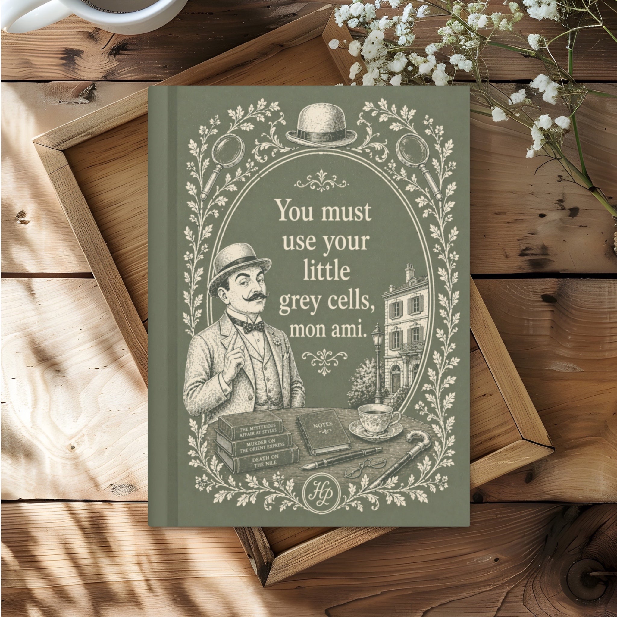 Hercule Poirot Hardcover Notebook with Lovely Matte Finish