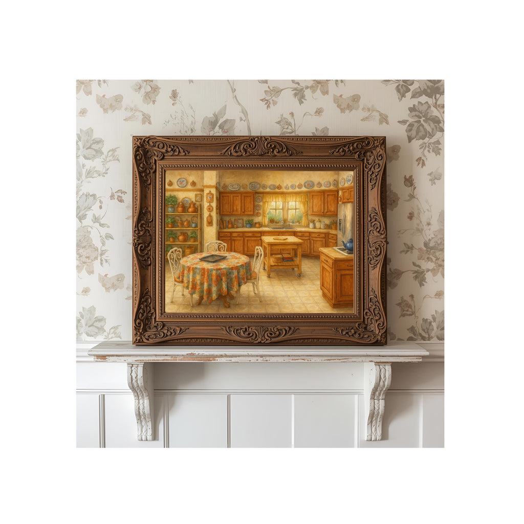 Golden Girl's Kitchen Art PRint Blanche's House Watercolor Painting