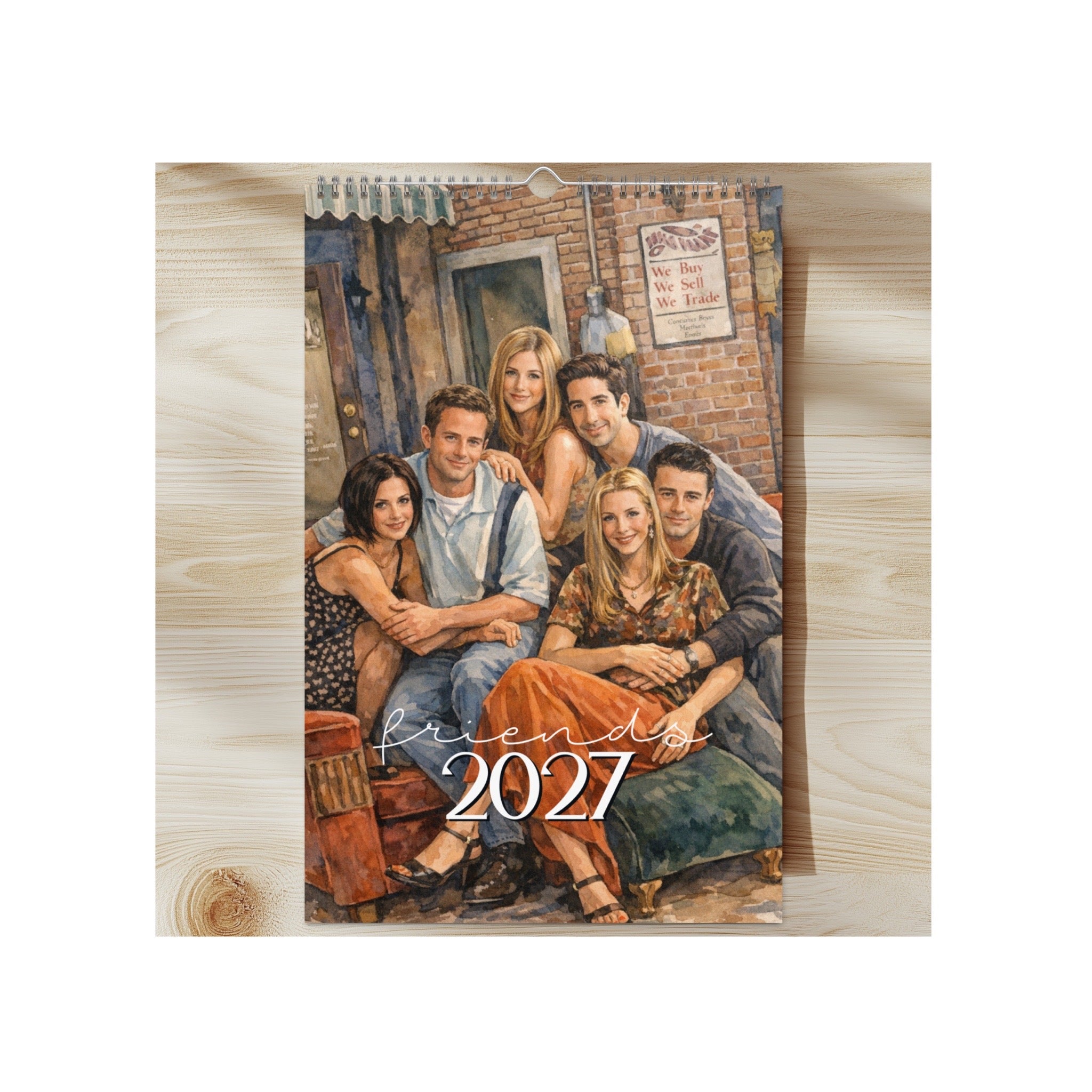 I'll Be There for You 2027 Watercolor Art Wall Calendar