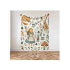 Alice in Wonderland Soft Sherpa Blanket