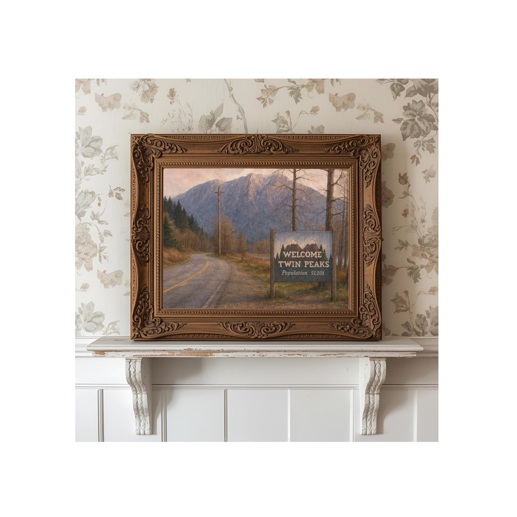 Welcome to Twin Peaks Art Print Watercolor Painting PNW Artwork Mystery Posters