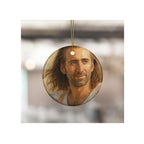 Funny Nicholas Cage Ceramic Ornament