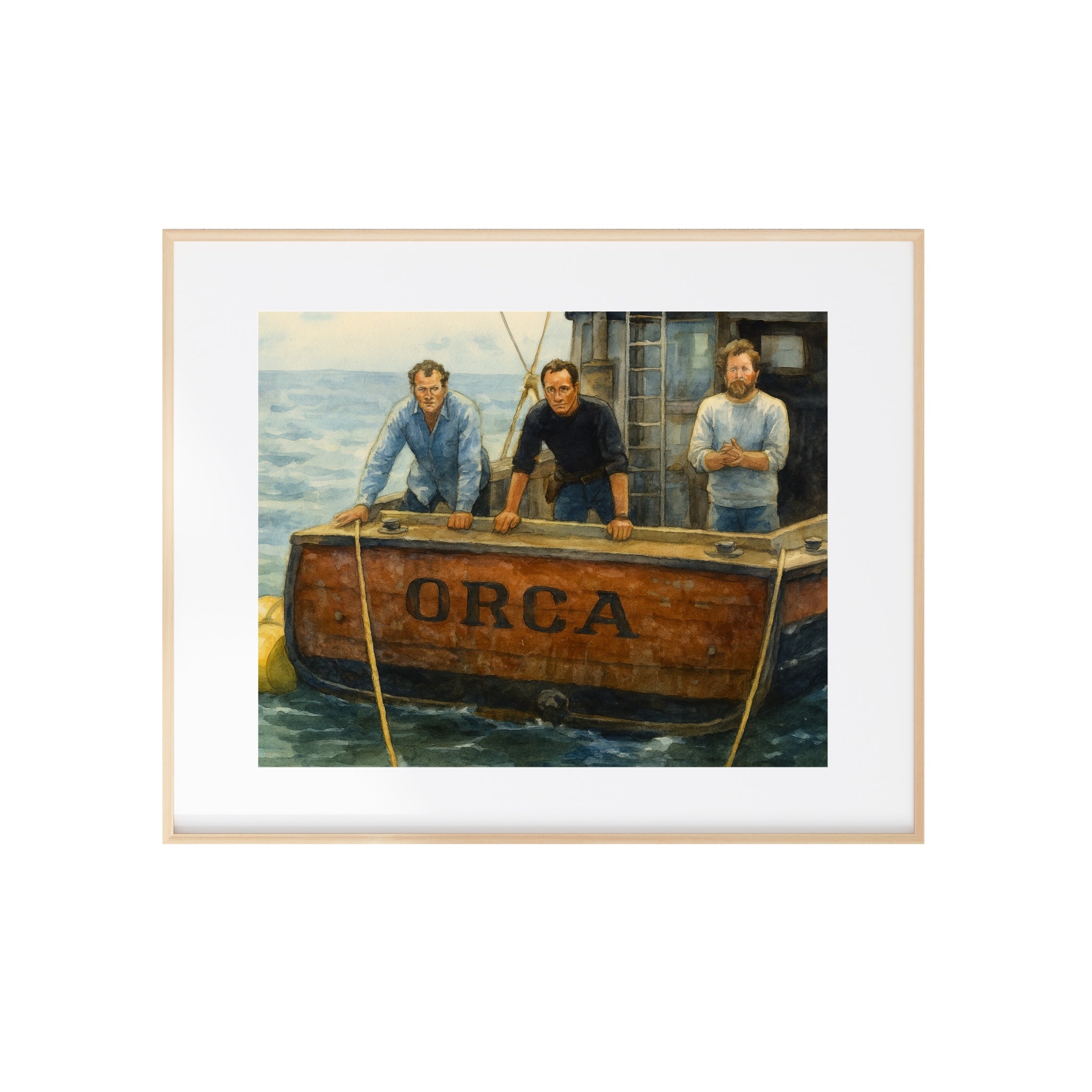 Vintage Shark Film Art Print
