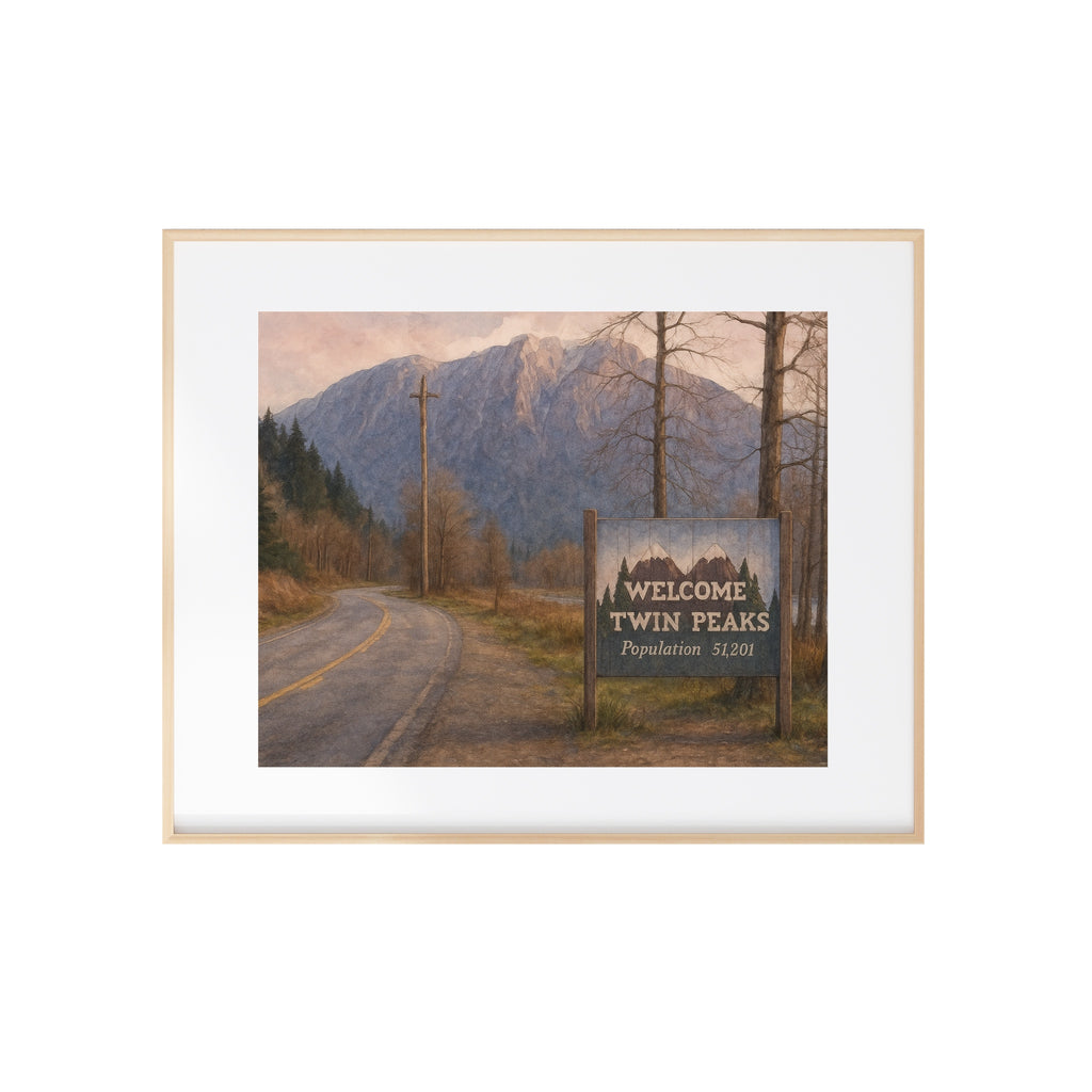 Welcome to Twin Peaks Art Print Watercolor Painting PNW Artwork Mystery Posters