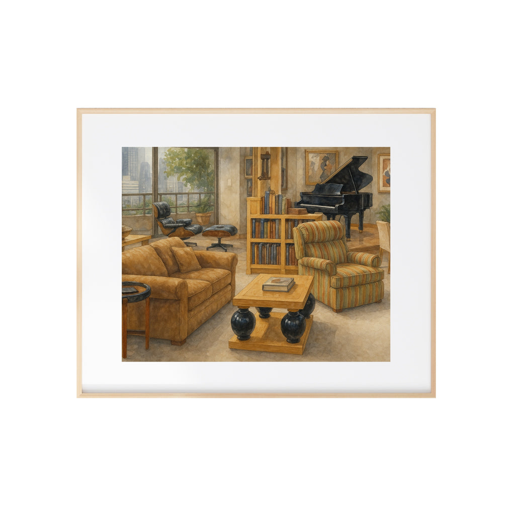 Fraiser Crane's Apartment Watercolor Art Print