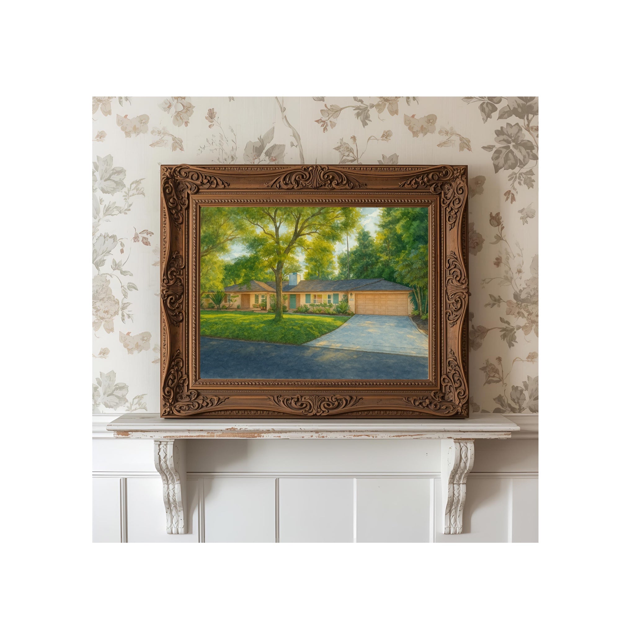 Golden Girls House Art Print Blanche's Home Watercolor Painting