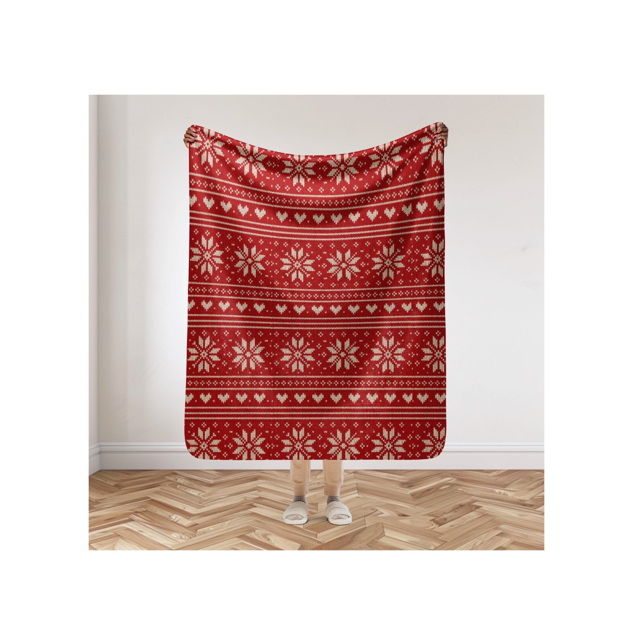 Norwegian Christmas Soft Sherpa Blanket