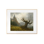 Magical Willow Tree Art Print Wizard World Watercolor Painting Book Gallery Wall Fantasy Decor