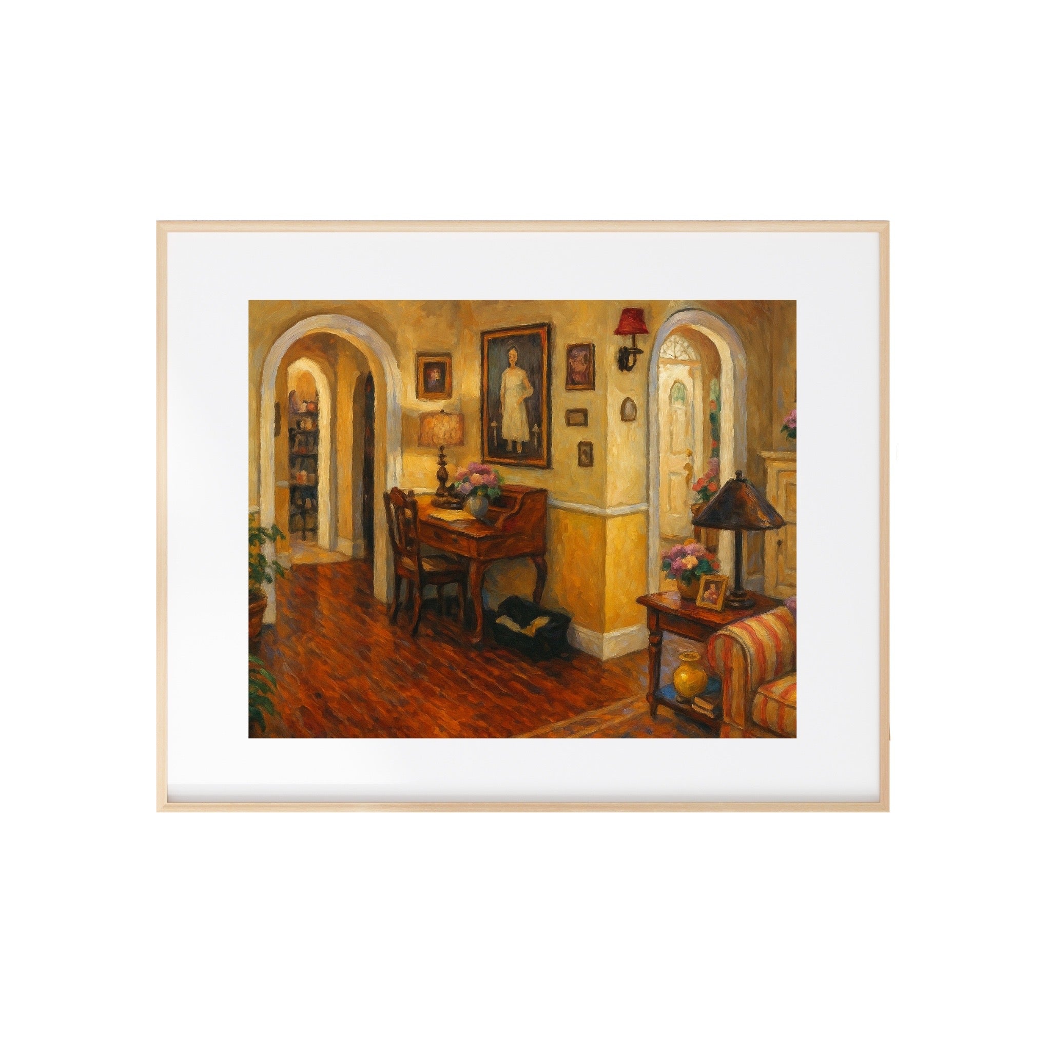 Lorelai's House Entryway Art Print Stars Hollow Acrylic Painting
