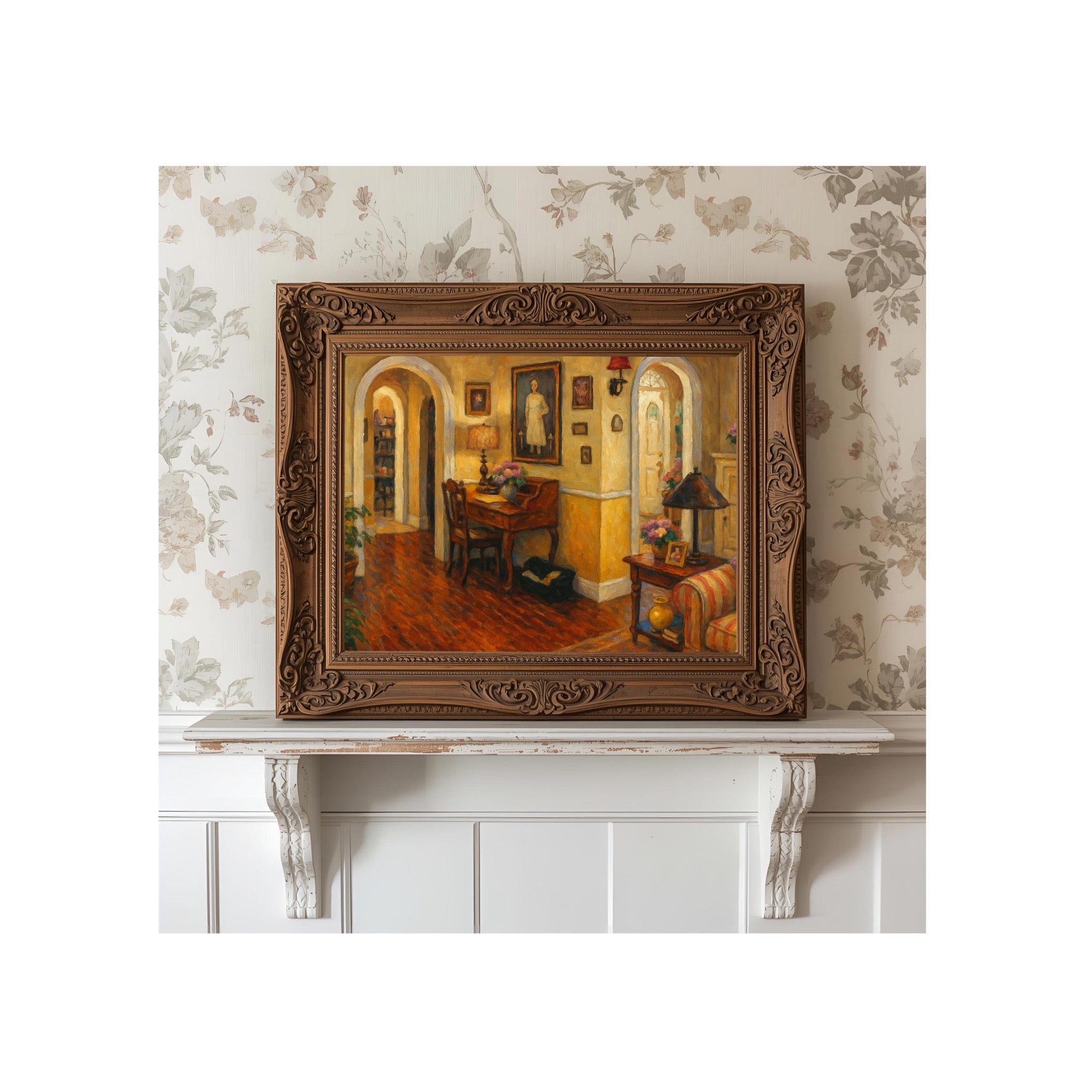Lorelai's House Entryway Art Print Stars Hollow Acrylic Painting