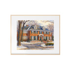 The McCallister's House Watercolor Painting Home Alone Art Print Christmas Wall Decor