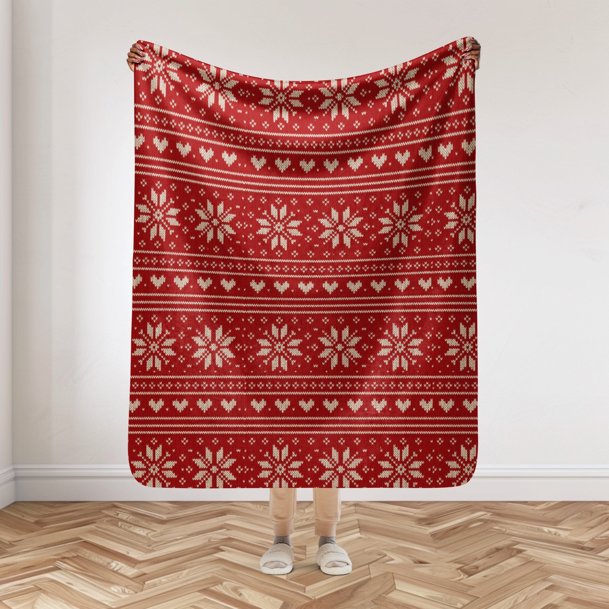 Norwegian Christmas Soft Sherpa Blanket