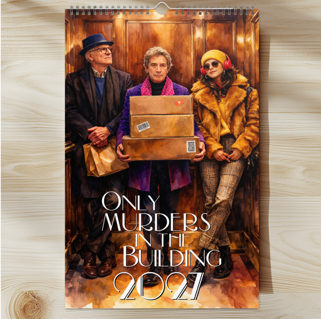 Only Murders in the Building 2027 Watercolor Art Wall Calendar