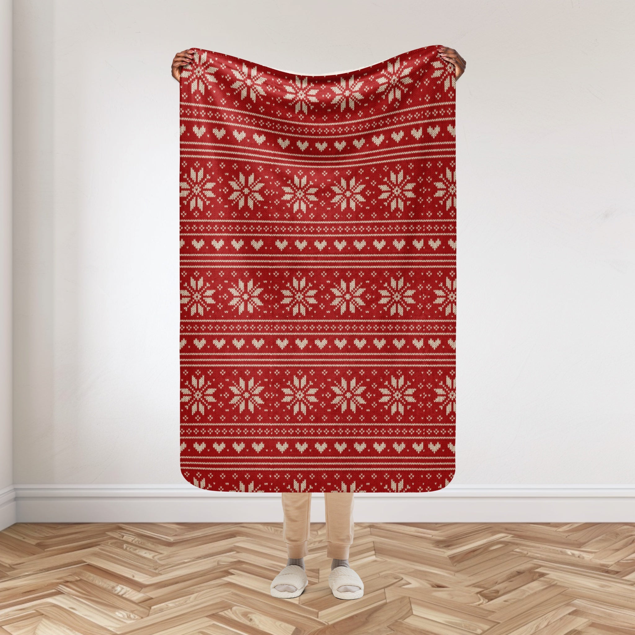 Norwegian Christmas Soft Sherpa Blanket