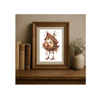 The Red Birdhouse Watercolor Art Print