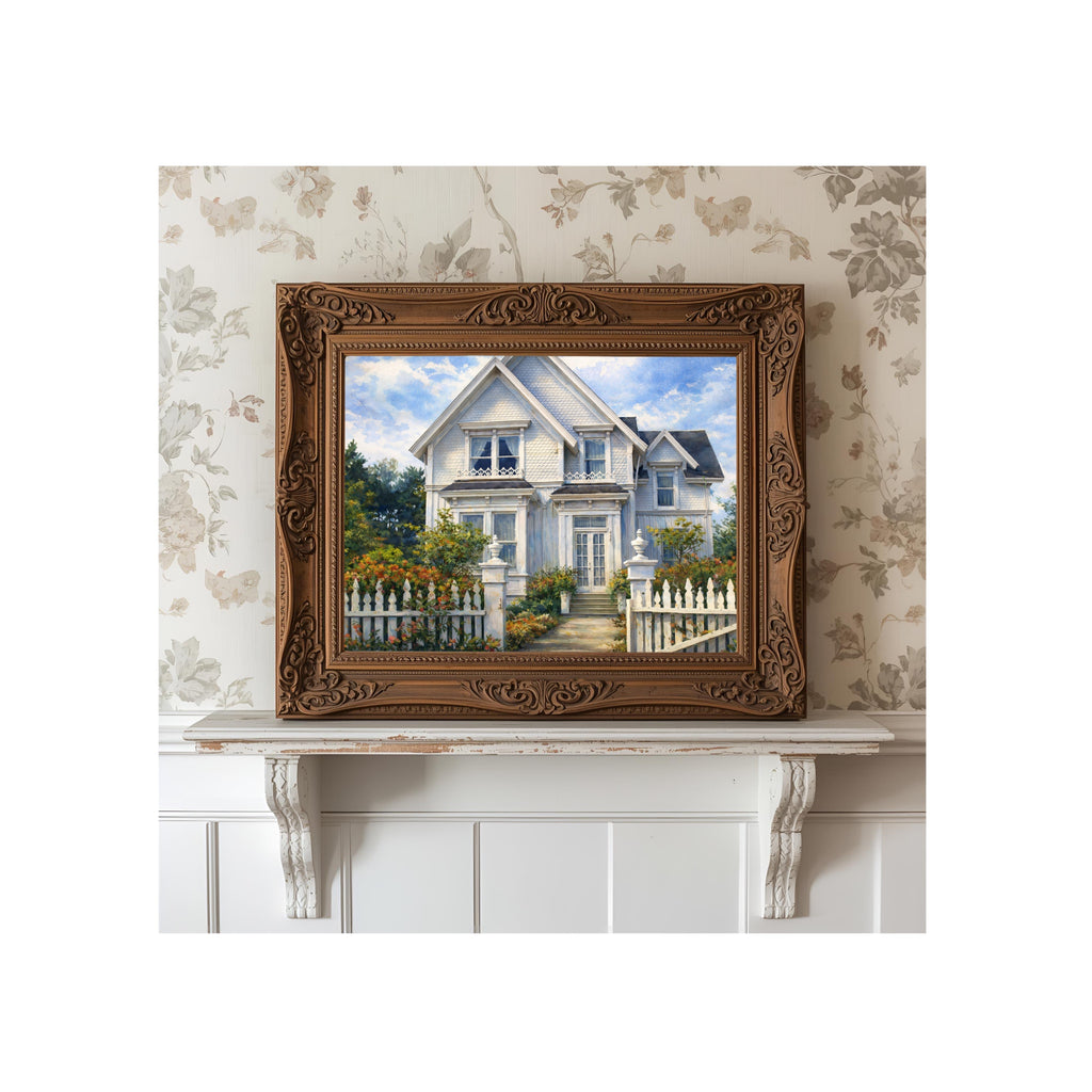 Jessica Fletcher's House Art Print Murder Mystery Watercolor Painting Detective Artwork
