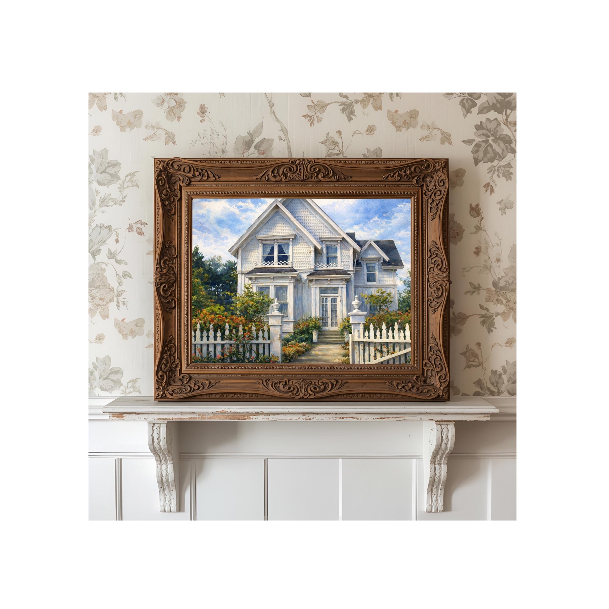 Jessica Fletcher's House Art Print Murder Mystery Watercolor Painting Detective Artwork