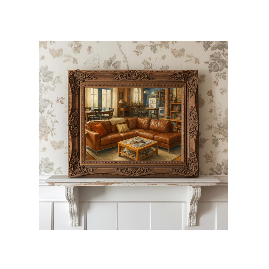New Girl Living Room Watercolor Art Print
