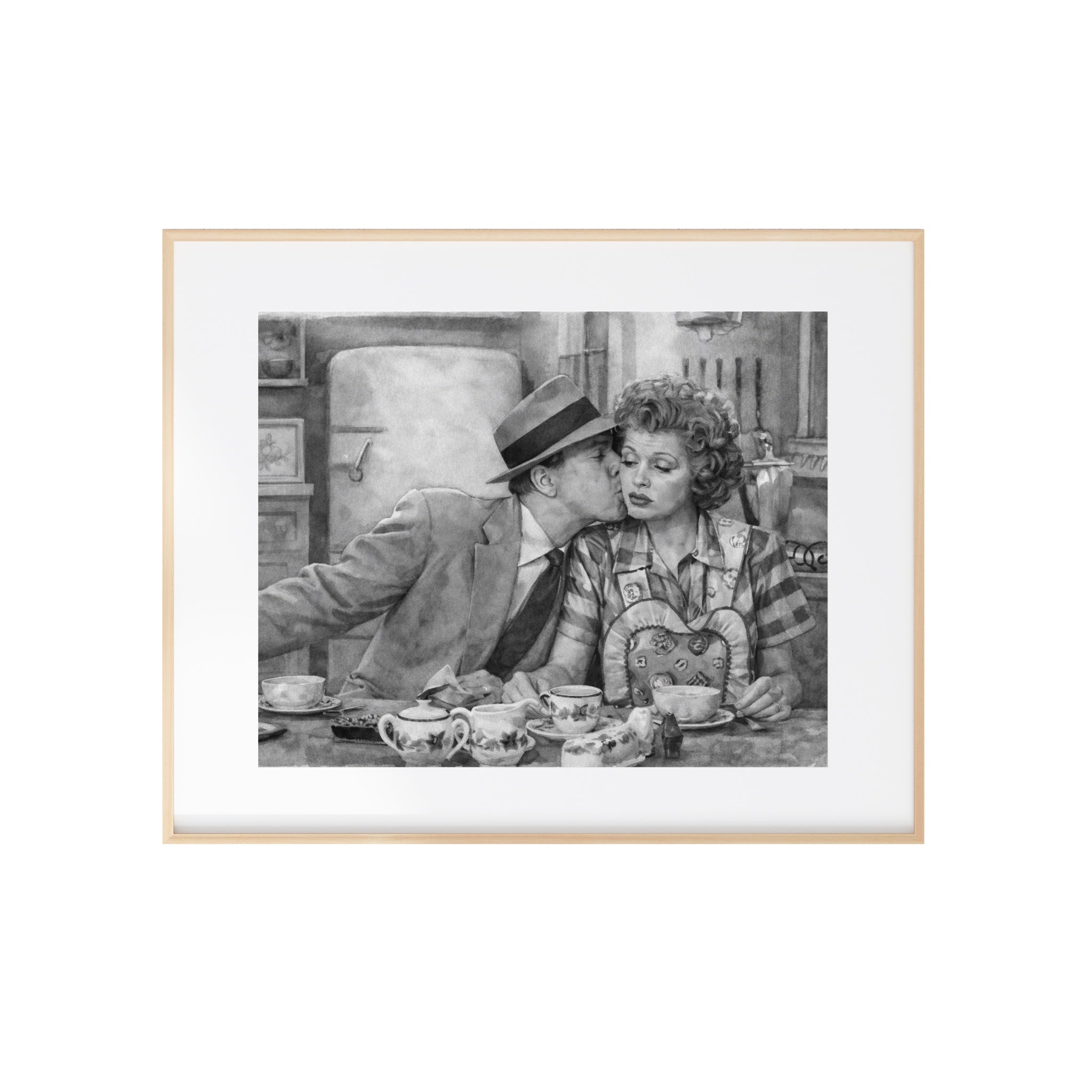 Lucy and Ricky at Breakfast Art Print