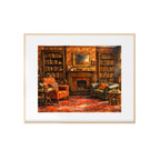 Sherlock Holmes Living Room Art Print 221b Baker Street Watercolor Painting Book Decor