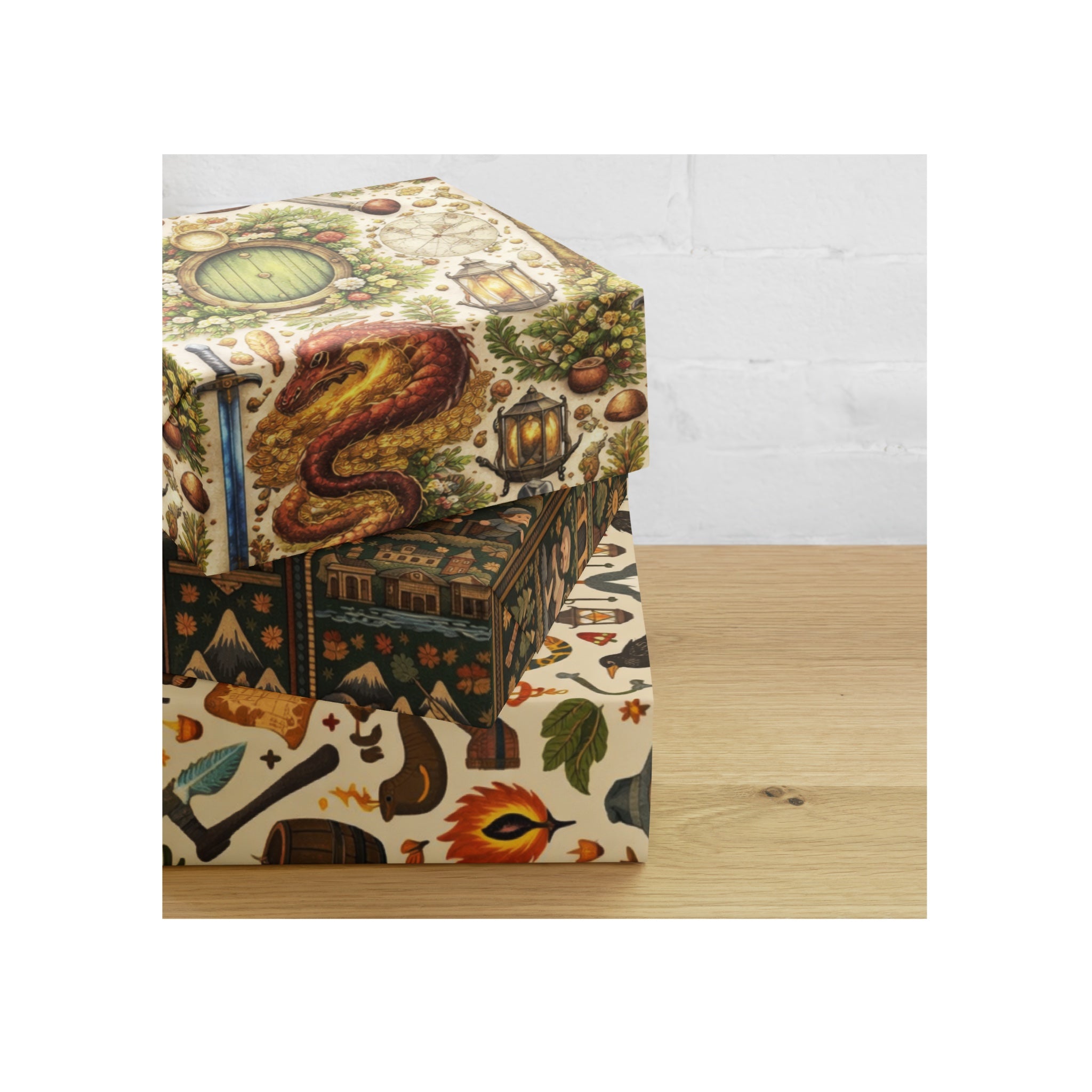 Fantasy Wizard World Gift Wrap Set