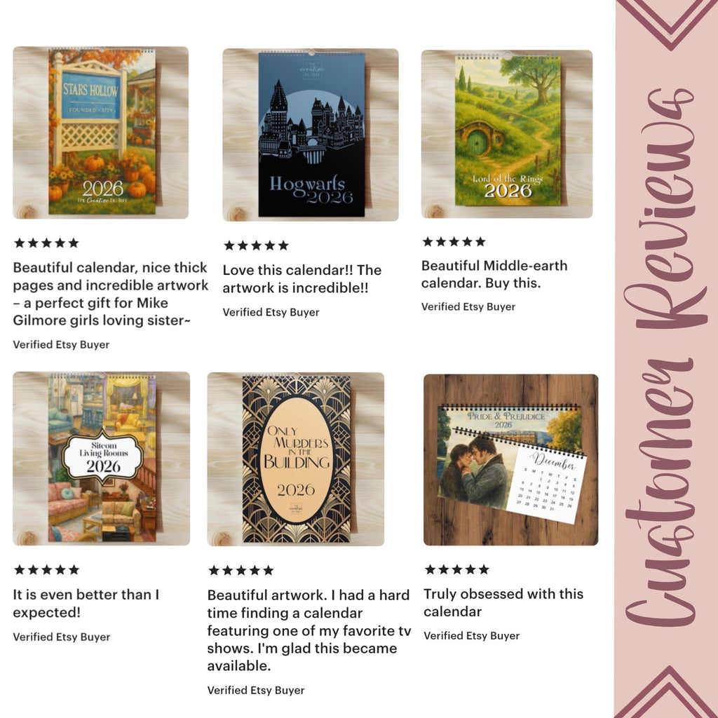 Pride and Prejudice 2027 Watercolor Wall Calendar