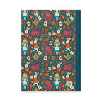 Alice in Wonderland Navy Hardcover Lined Notebook with Lovely Matte Finish