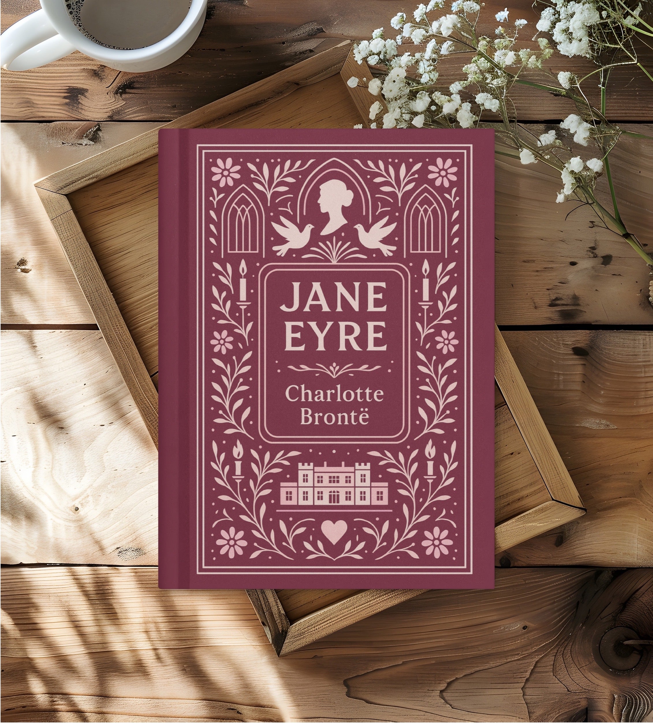 Jane Eyre Hardcover Lined Notebook with Lovely Matte Finish