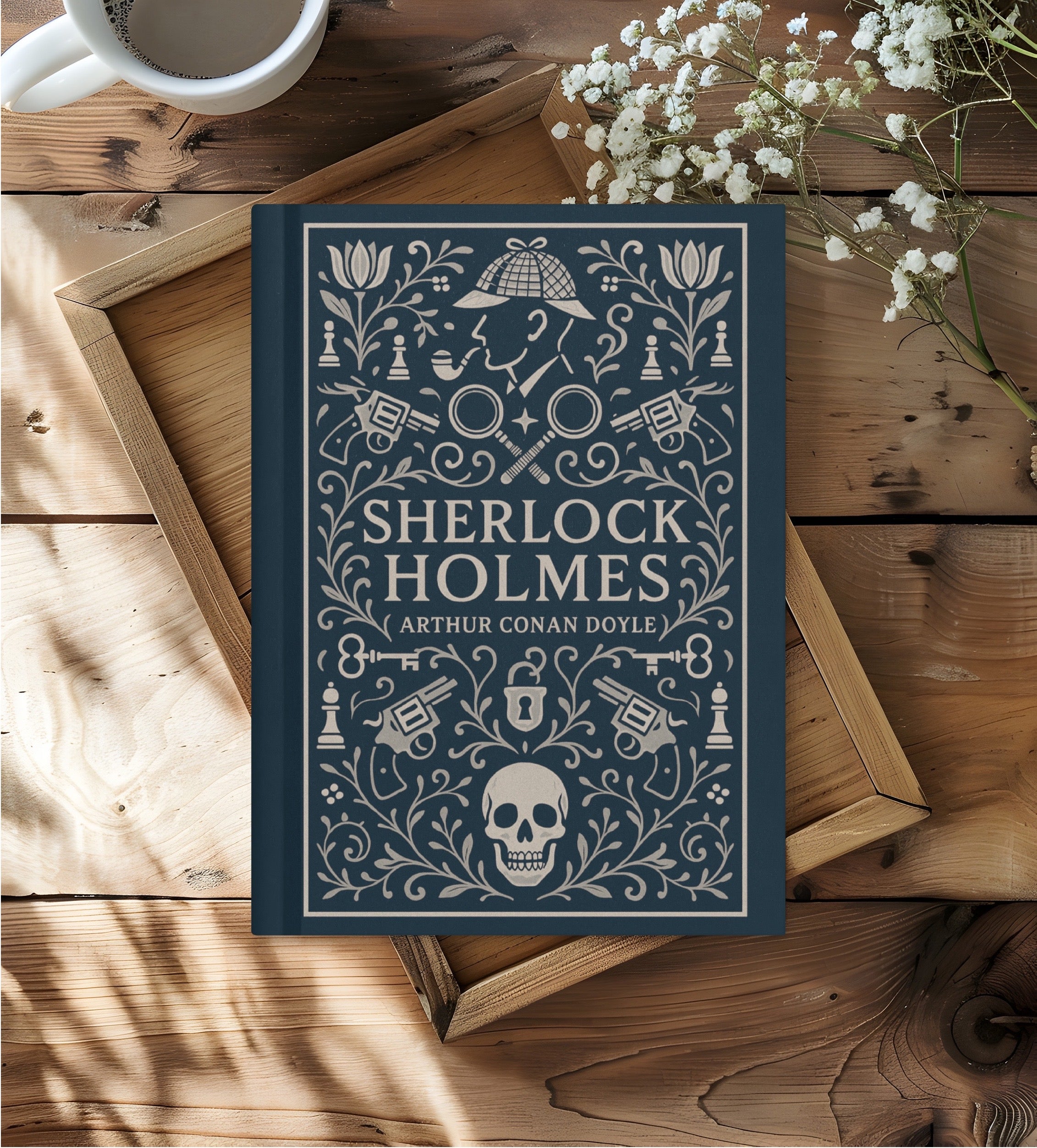 Sherlock Holmes Hardcover Lined Notebook with Lovely Matte Finish