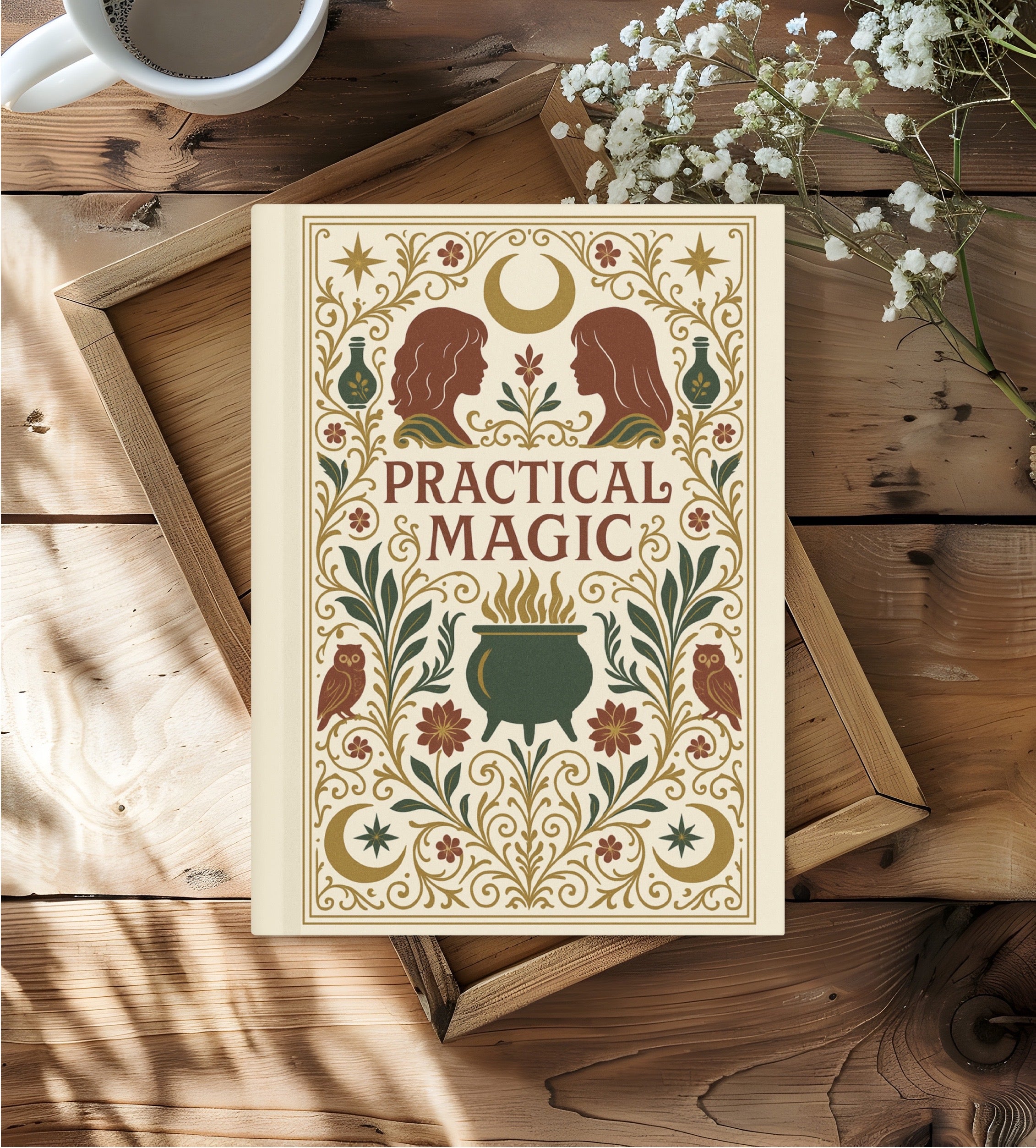 Magical Art Hardcover Lined Notebook with Lovely Matte Finish