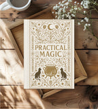 Magic Black Cats Hardcover Lined Notebook with Lovely Matte Finish
